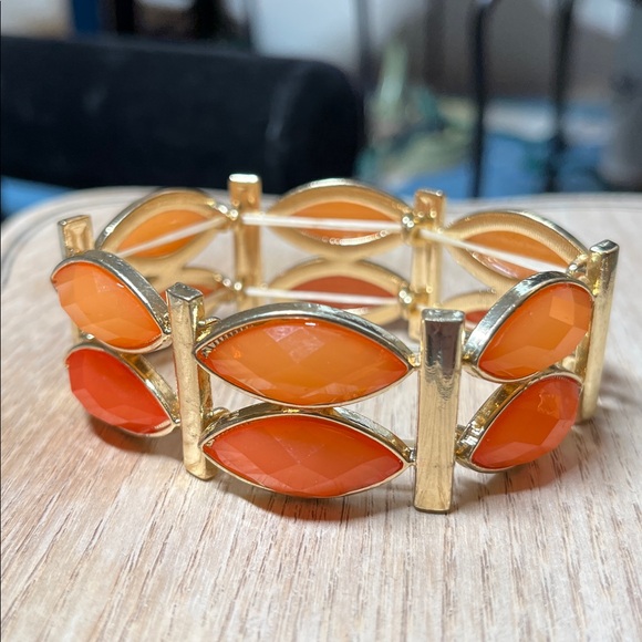 Gold stretch bracelet lot, lot of 4, beautiful - Picture 7 of 12